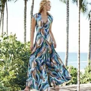 Soft Surroundings Artinique Jumpsuit Wide Leg Colorful Women's S